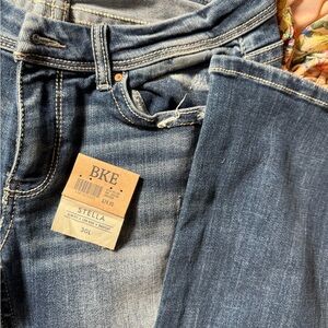 BKE Stella Women's Blue Slim Fit- Low-Rise-Bootcut Jeans